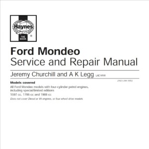 Ford Mondeo 1993 - 2000 Haynes Service Repair Manual