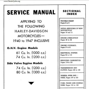 Harley-Davidson Knucklehead 1940-1947 Service Manual