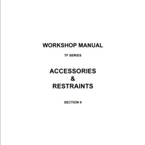ISUZU TF SERIES 2004 - 2007 WORKSHOP MANUAL
