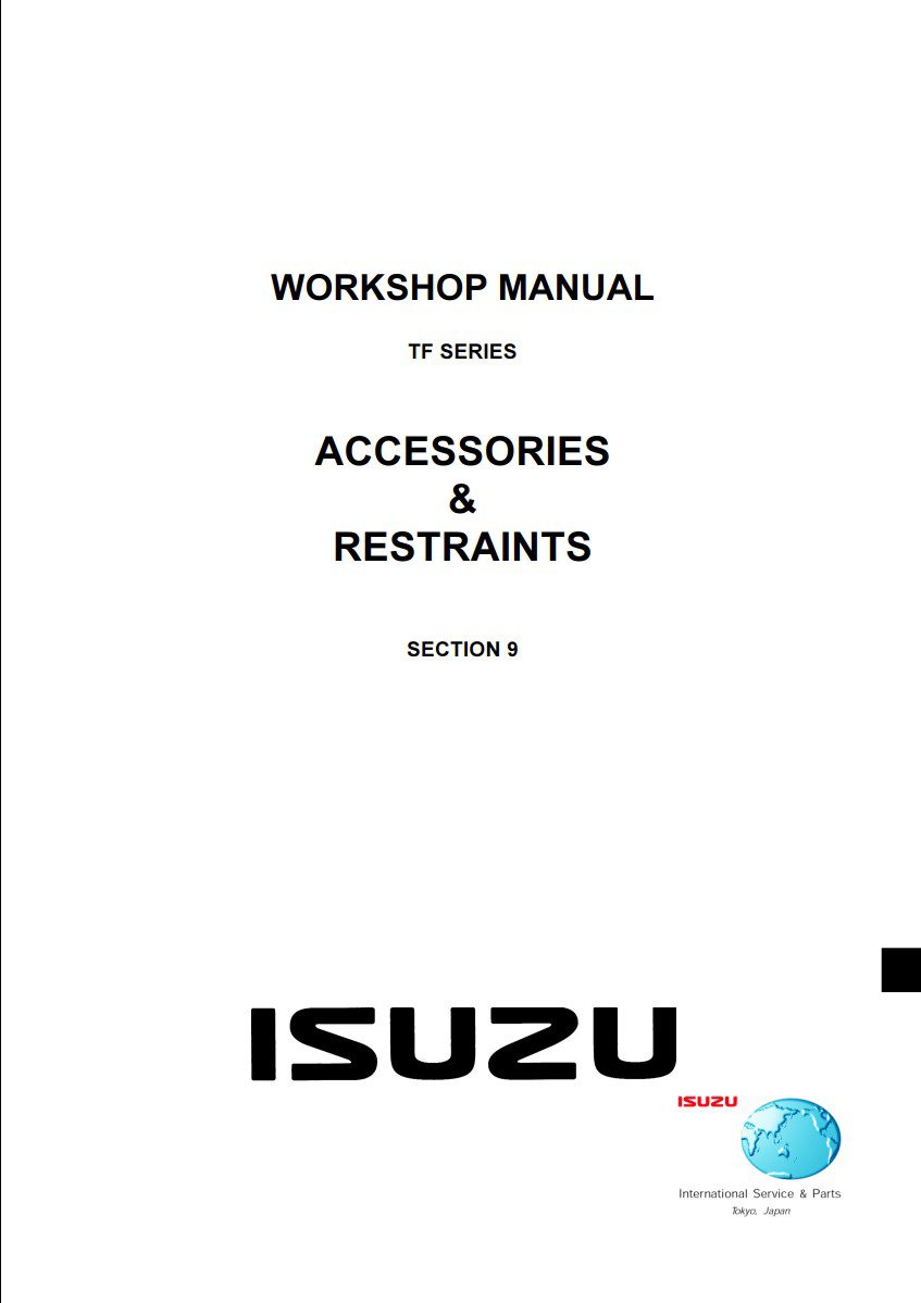 ISUZU TF SERIES 2004 - 2007 WORKSHOP MANUAL