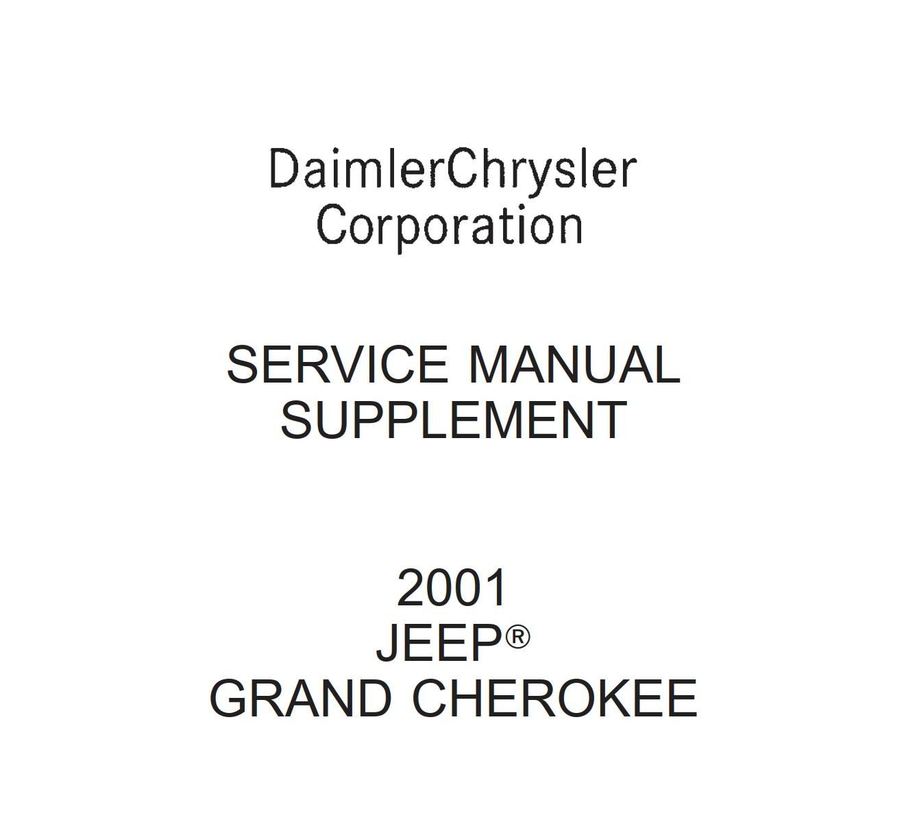 Jeep Grand Cherokee 2001 Service Repair Manual