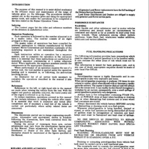 Land Rover Series III Workshop Manual