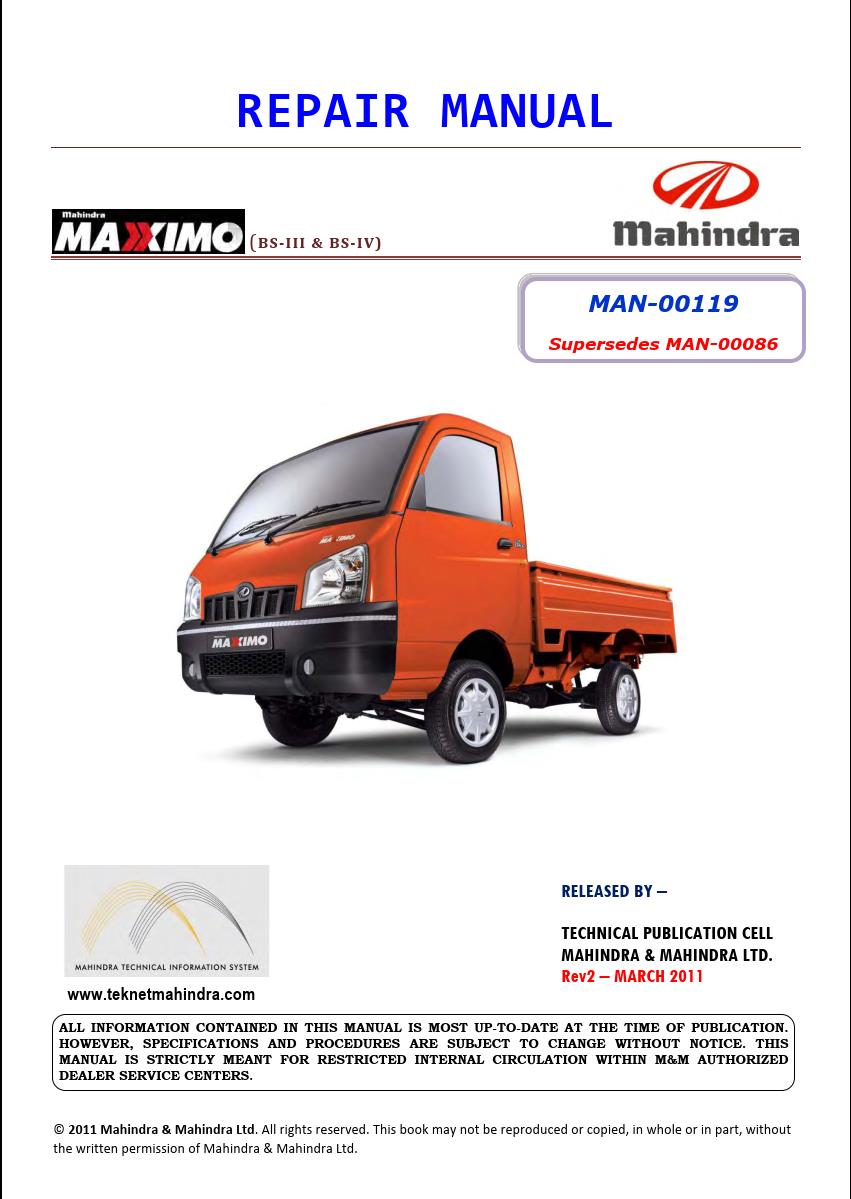 MAXXIMO BS-III BS-IV Repair Manual