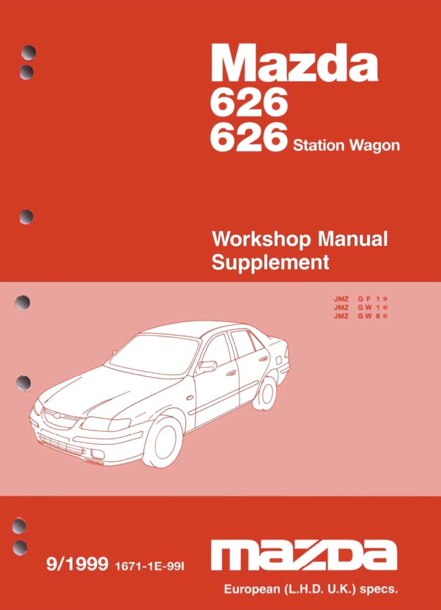 Mazda 626 GF and GW 1999 Factory Workshop Manual Supplement - PDF for FREE