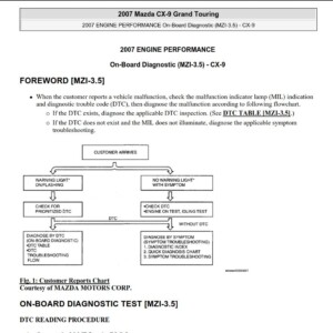 Mazda CX-9 2007 Workshop Manual