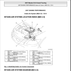 Mazda CX-9 Grand Touring 2007 Service Repair Manual