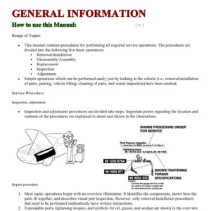 Mazda RX-8 Service and Repair Manual