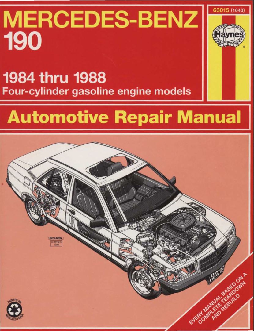 MercedesBenz 190 1984 1988 Haynes Avtomotive Repair Manual PDF Download