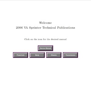 Mercedes-Benz Sprinter 2006 Service Manual