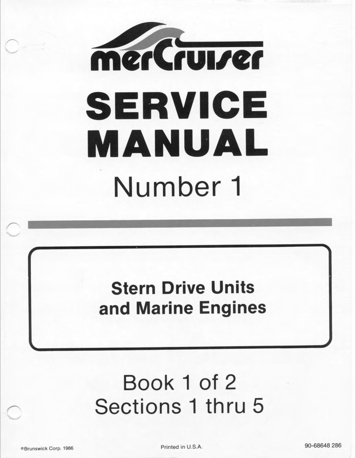 Mercury Marine MerCruiser Service Repair Manual – PDF Download