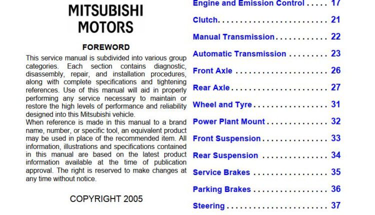 Mitsubishi 380 - ProCarManuals.com