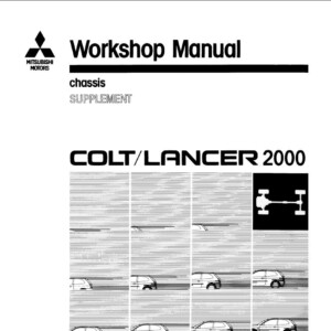 Mitsubishi Colt 2000 Lancer 2000 Workshop Manual Chassis Supplement