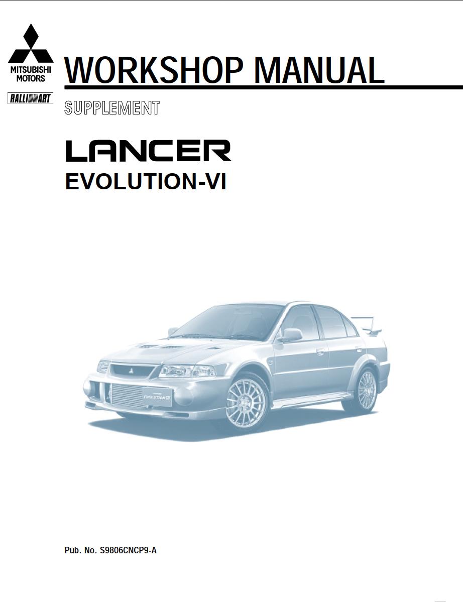 Mitsubishi Lancer Evolution VI Manual PDF