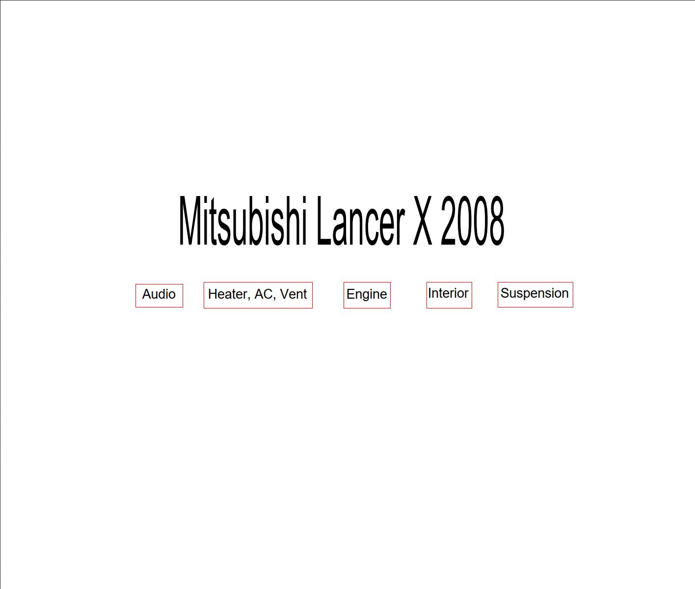 Mitsubishi Lancer Evolution X 2008 Workshop Manual
