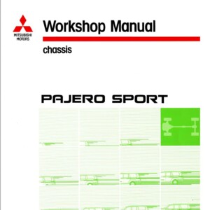 Mitsubishi Pajero Sport 1999 - 2001 Workshop Manual