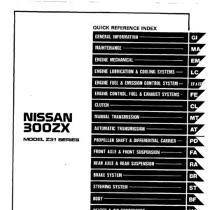 Nissan 300ZX 1987 Service Manual
