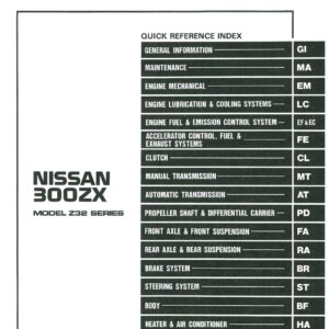 Nissan 300ZX 1992 Service Manual