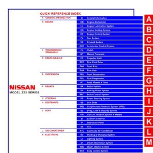 Nissan 350Z Z33 Series Electronic Service Repair Manual