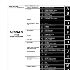 Nissan 370Z 2010 Service Repair Manual