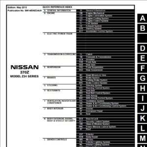 Nissan 370Z 2014 Service Repair Manual
