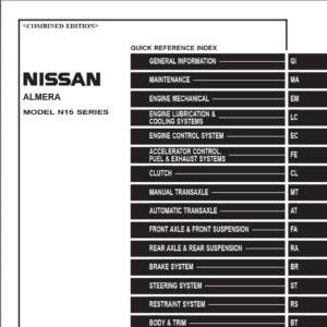 Nissan Almera N15 series Service Manual