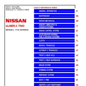 Nissan Almera Tino V10 Electronic Service Manual