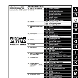 Nissan Altima 2010 Service Repair Manual