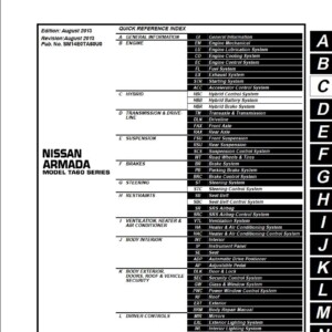 Nissan Armada 2014 Service Repair Manual