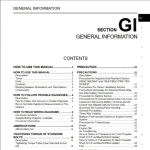 Nissan GT-R 2007 - 2014 Automotive Repair Manual