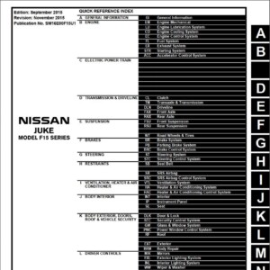 Nissan Juke 2016 Service Repair Manual