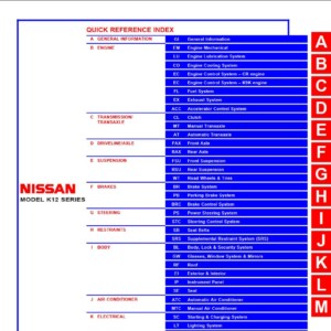 Nissan Micra K12 2002 Service Repair Manual