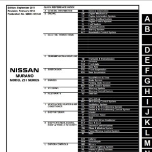 Nissan Murano 2012 Service Repair Manual