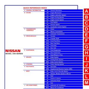 Nissan Navara D40 2005 - 2010 Repair Workshop Manual