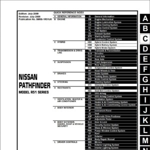 Nissan Pathfinder 2010 Factory Service Manual
