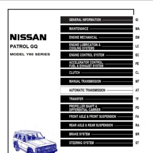 Nissan Patrol Y60 series Service Repair Manual