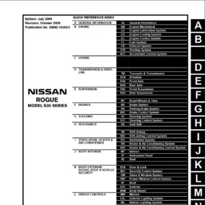 Nissan Rogue S35 2010 Service Repair Manual