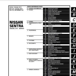 Nissan Sentra 2014 Service Repair Manual
