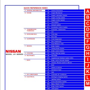 Nissan Teana J31 2003 - 2008 Service Manual