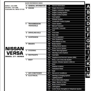 Nissan Tiida Latio 2007 Service Repair Manual