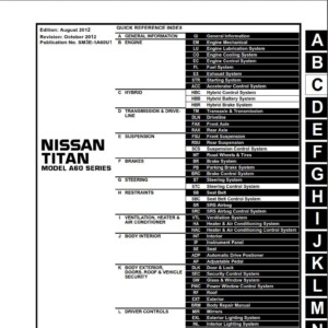 Nissan Titan 2013 Factory Service Manual