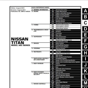 Nissan Titan FSM A60 2011 Factory Service Manual