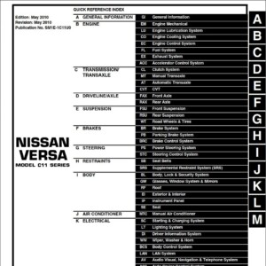 Nissan Versa 2011 Factory Service Manual
