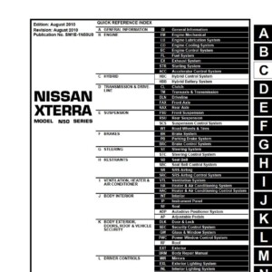 Nissan Xterra 2011 Repair Manual SM1E-1N50U0