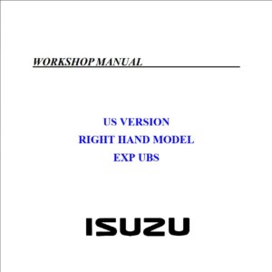 Opel Frontera UE 1999 - 2001 Workshop Manual