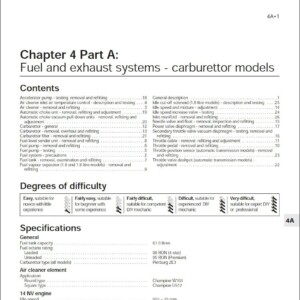 Opel Vectra Calibra 1988 - 1995 Service Repair Manual