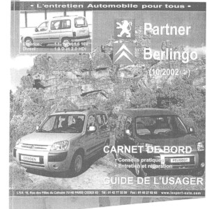 Peugeot Partner Citroen Berlingo Revue Technique