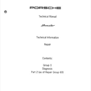 Porsche 986 Boxster 1997 - 2001 Workshop Manuals
