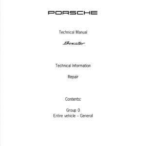 Porsche 986 Boxster Service Repair Manual