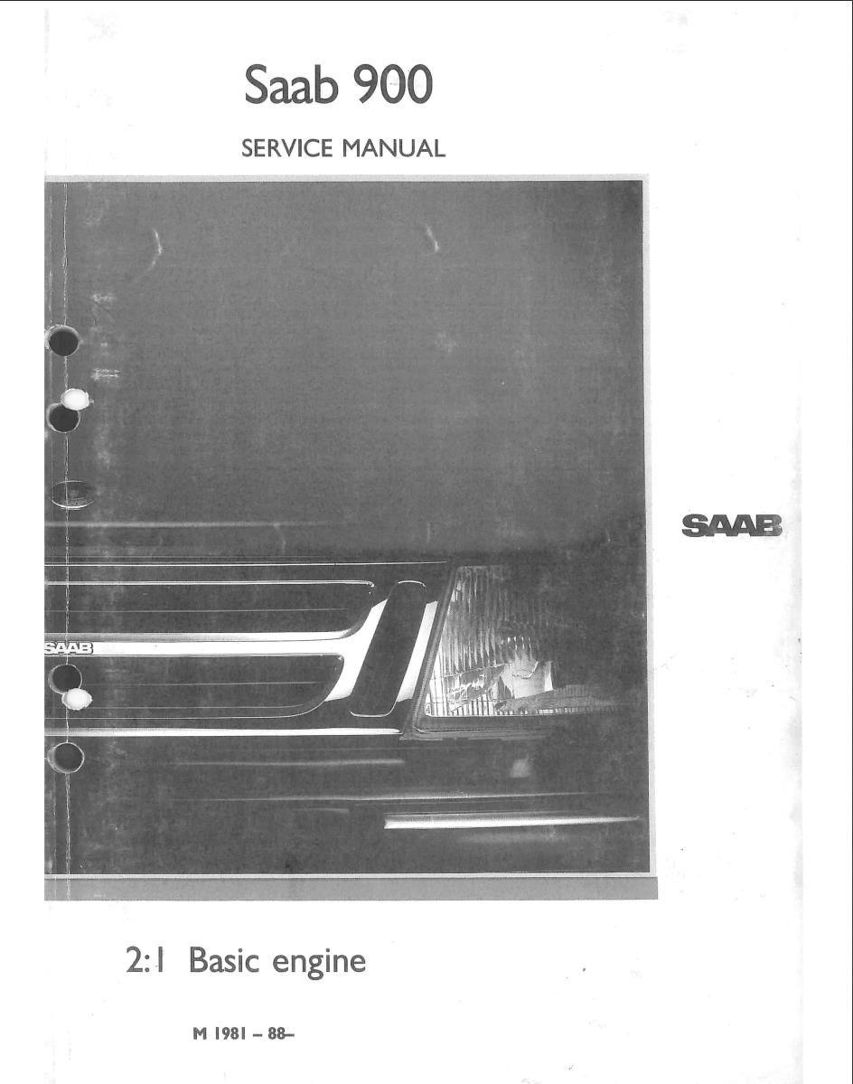 Saab 900 1981 - 1988 Service Manual