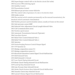 Subaru Error Codes
